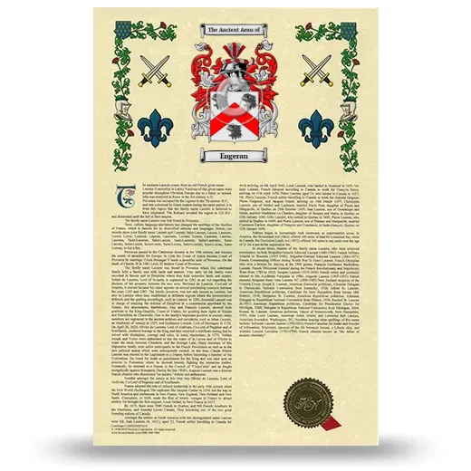 Engeran Armorial History with Coat of Arms