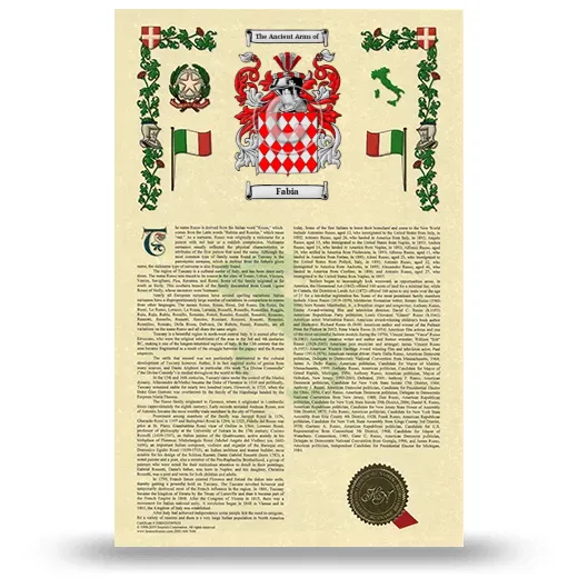 Fabia Armorial History with Coat of Arms