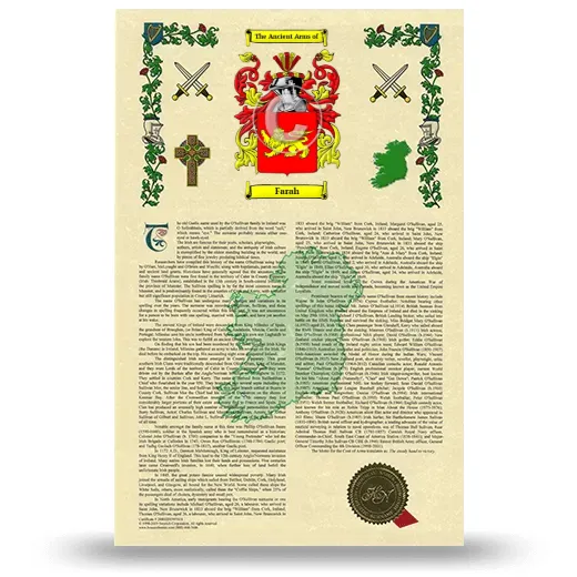 Farah Armorial History with Coat of Arms