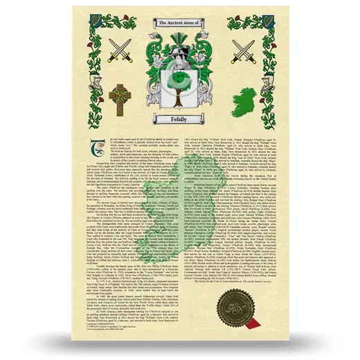 Fehily Armorial History with Coat of Arms