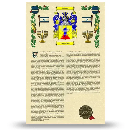 Fingerhut Armorial History with Coat of Arms