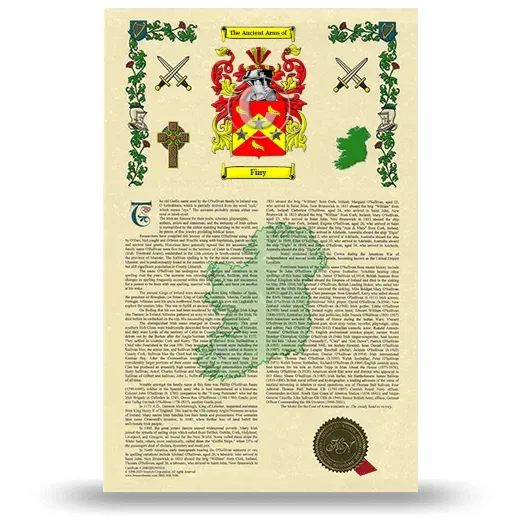 Finy Armorial History with Coat of Arms