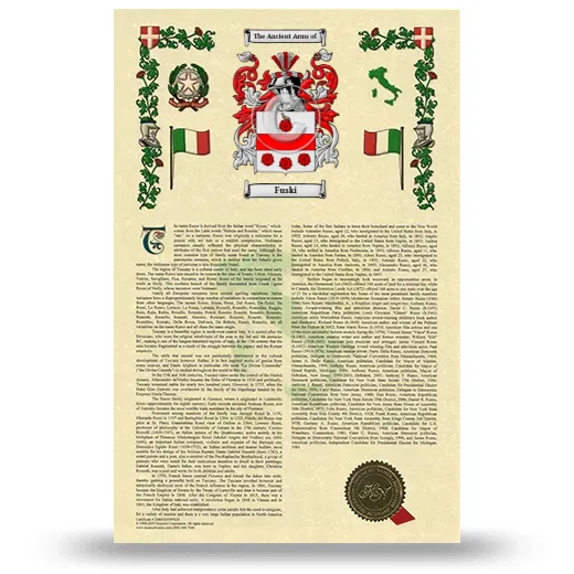 Fuski Armorial History with Coat of Arms