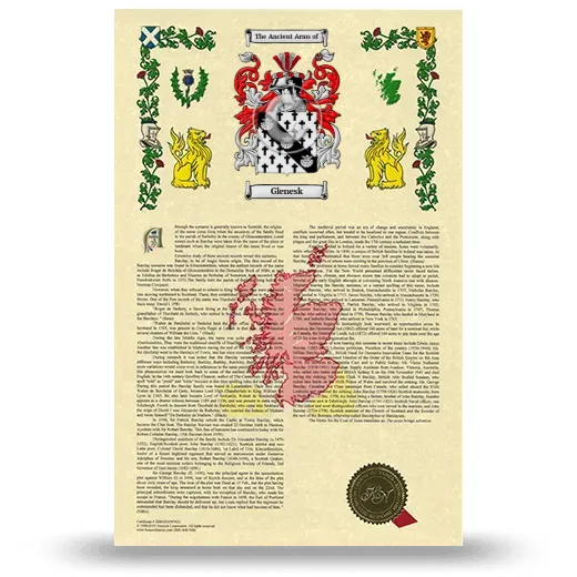 Glenesk Armorial History with Coat of Arms