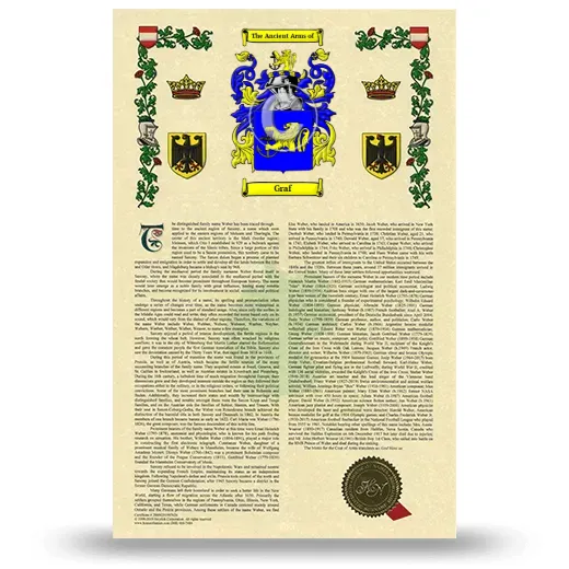 Graf Armorial History with Coat of Arms