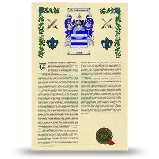 Grave Armorial History with Coat of Arms