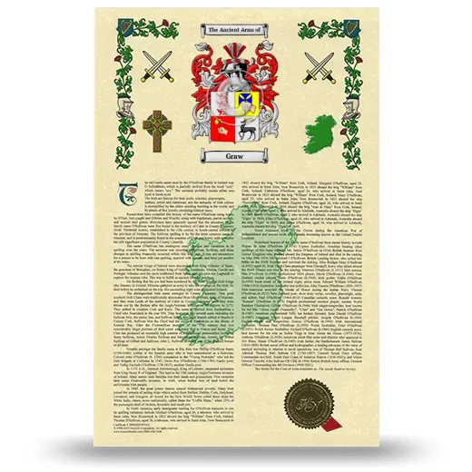 Graw Armorial History with Coat of Arms
