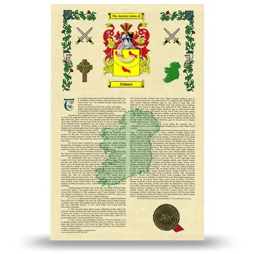 Grimes Armorial History with Coat of Arms