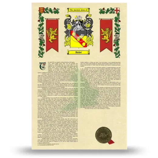 Halat Armorial History with Coat of Arms