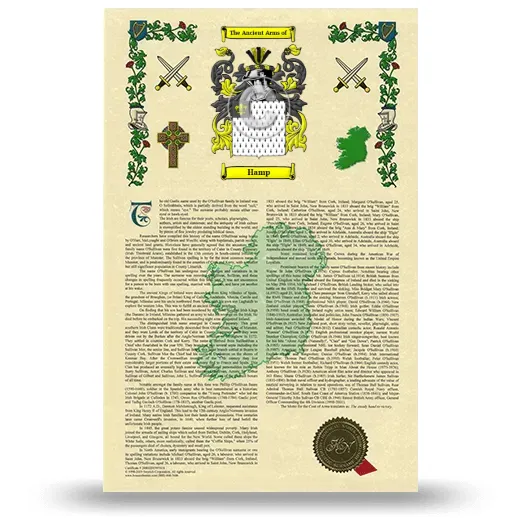 Hamp Armorial History with Coat of Arms