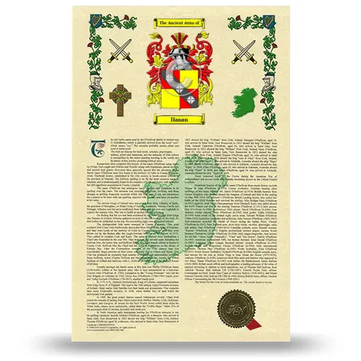 Hanan Armorial History with Coat of Arms