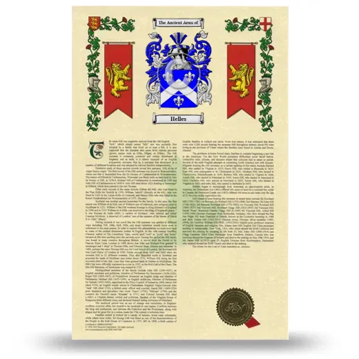 Helles Armorial History with Coat of Arms