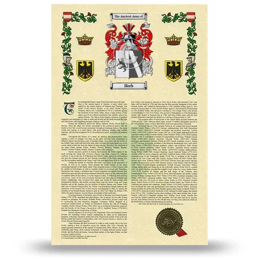 Herb Armorial History with Coat of Arms