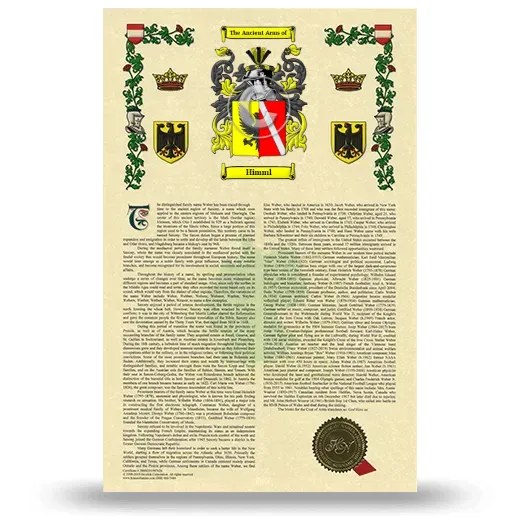 Himml Armorial History with Coat of Arms