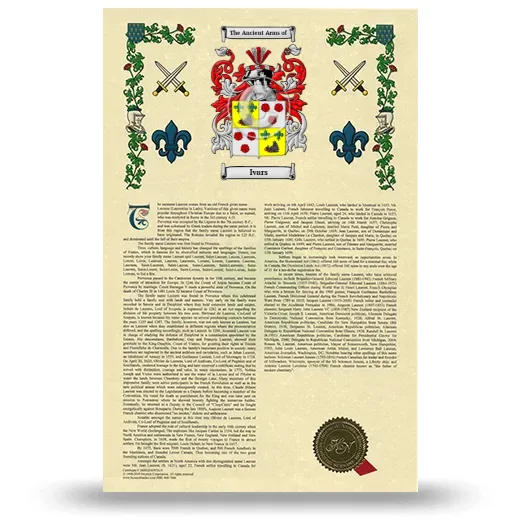 Ivars Armorial History with Coat of Arms