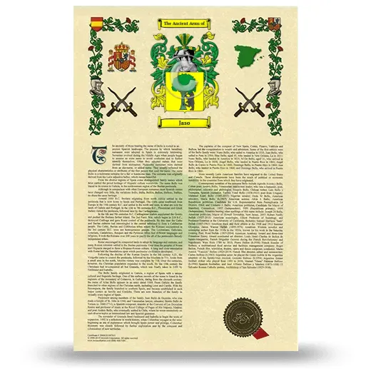 Jaso Armorial History with Coat of Arms