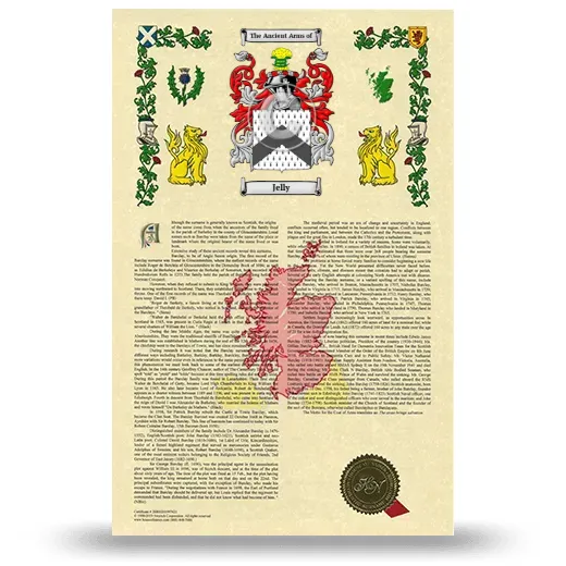 Jelly Armorial History with Coat of Arms