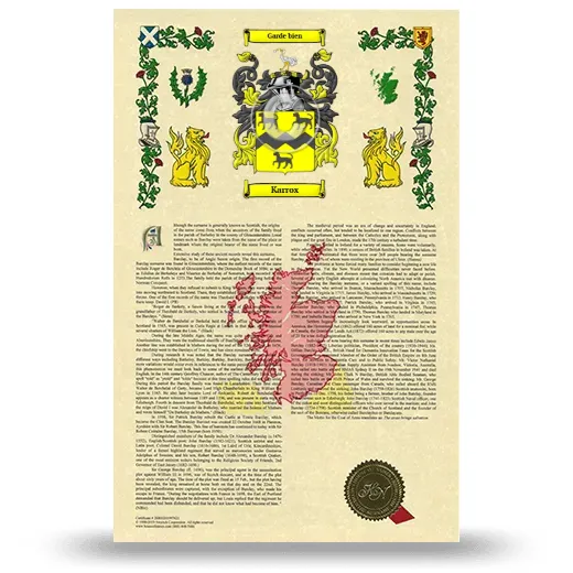 Karrox Armorial History with Coat of Arms
