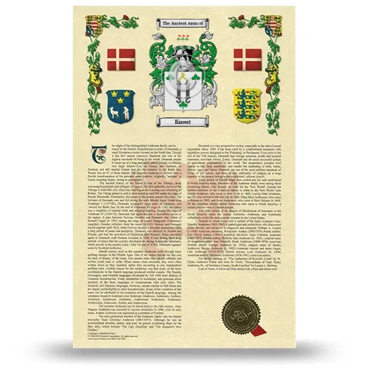 Knout Armorial History with Coat of Arms