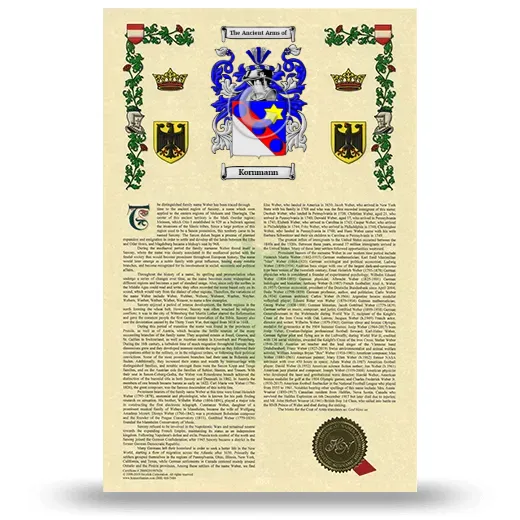 Kornmann Armorial History with Coat of Arms