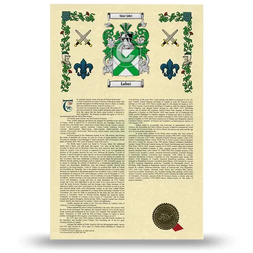 Labai Armorial History with Coat of Arms