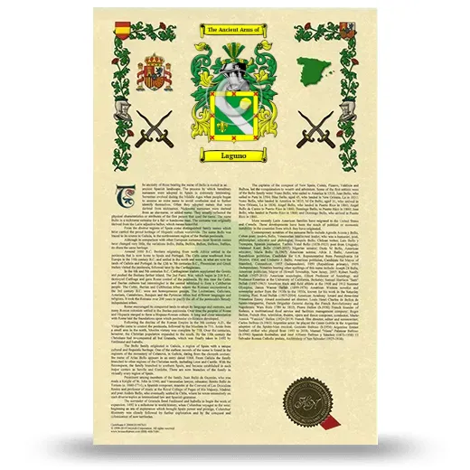 Laguno Armorial History with Coat of Arms