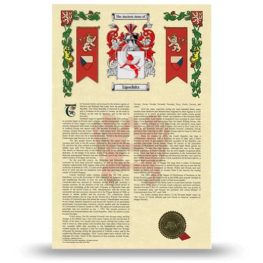 Lipschitz Armorial History with Coat of Arms