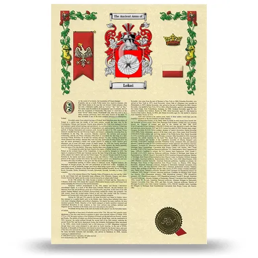 Lokai Armorial History with Coat of Arms