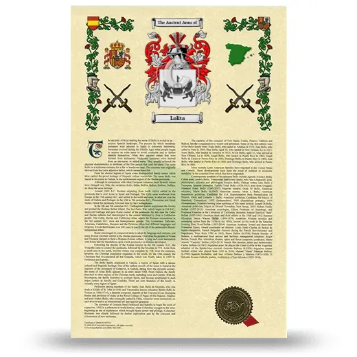 Lolita Armorial History with Coat of Arms