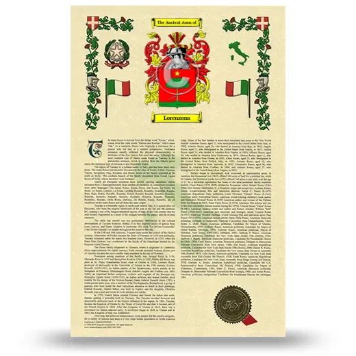 Lorenzana Armorial History with Coat of Arms