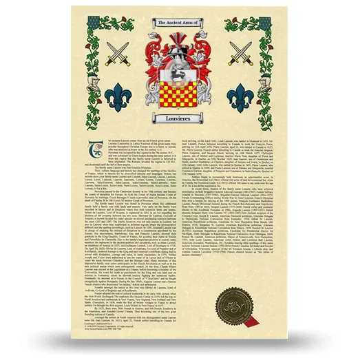 Louvieres Armorial History with Coat of Arms