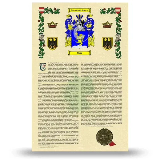 Mök Armorial History with Coat of Arms
