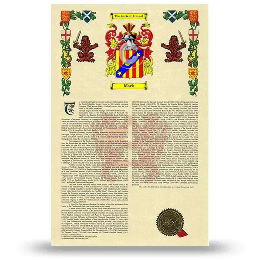 Mack Armorial History with Coat of Arms