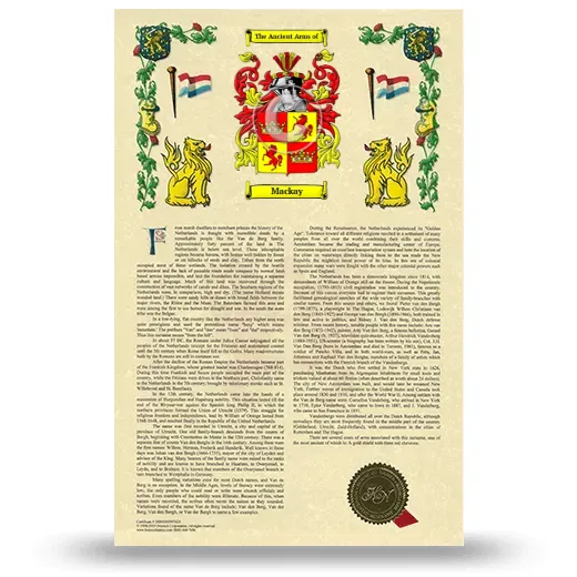 Mackay Armorial History with Coat of Arms