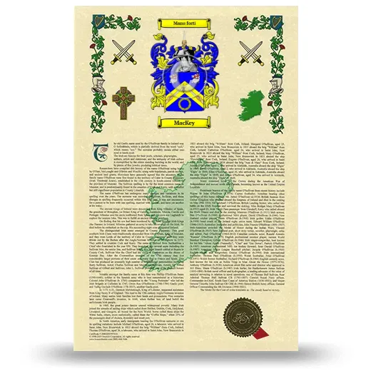 MacKey Armorial History with Coat of Arms