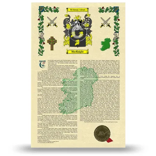 MacKnight Armorial History with Coat of Arms