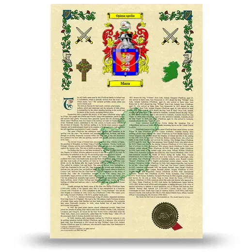 Mara Armorial History with Coat of Arms