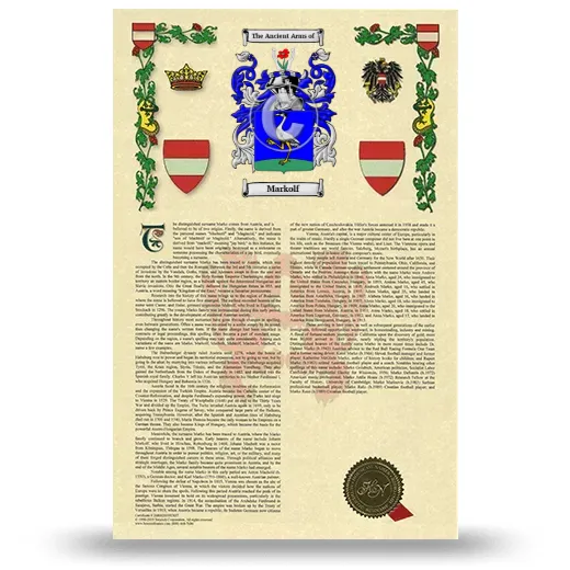 Markolf Armorial History with Coat of Arms