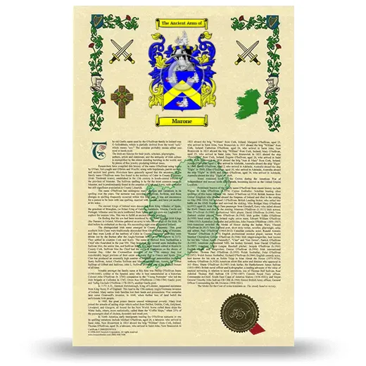 Marone Armorial History with Coat of Arms