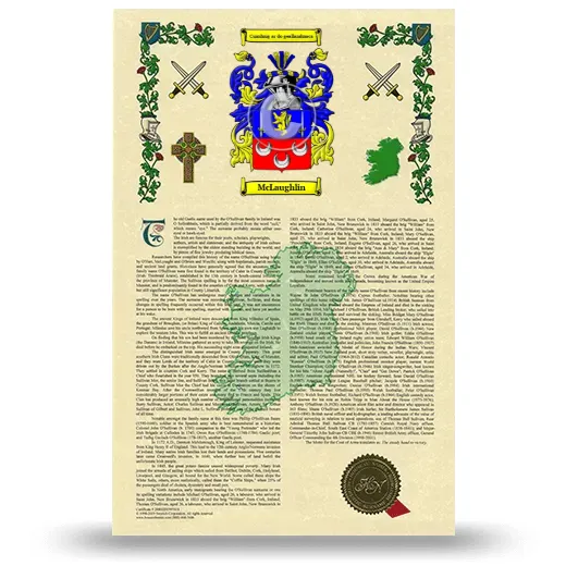 McLaughlin Armorial History with Coat of Arms