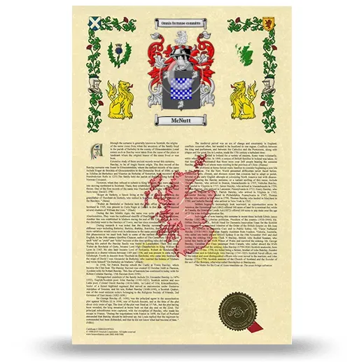 McNutt Armorial History with Coat of Arms