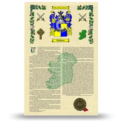 McSherry Armorial History with Coat of Arms