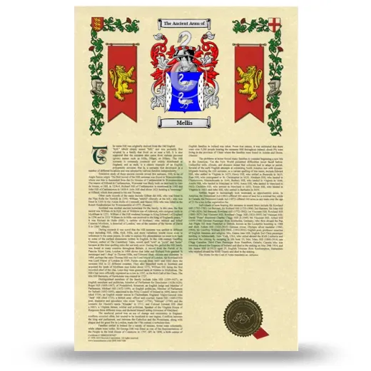 Mellis Armorial History with Coat of Arms