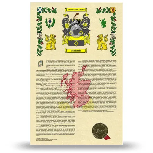 Michaels Armorial History with Coat of Arms