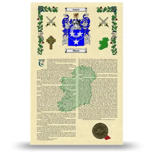 Murry Armorial History with Coat of Arms