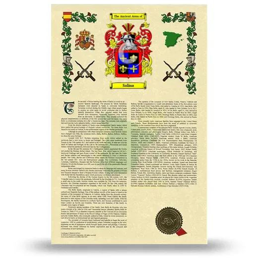 Salina Armorial History with Coat of Arms