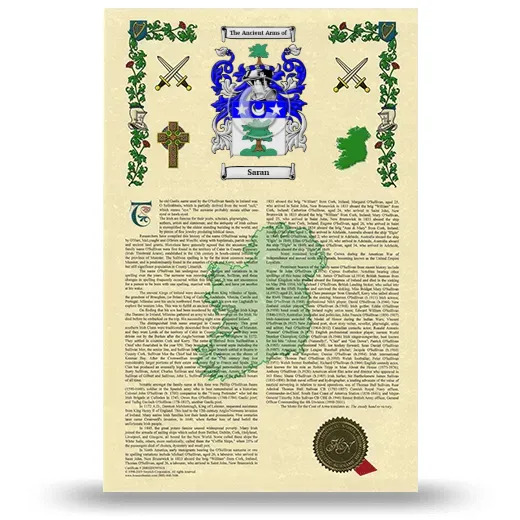 Saran Armorial History with Coat of Arms