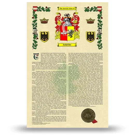 Schittler Armorial History with Coat of Arms