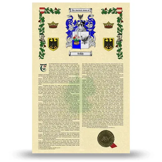 Schly Armorial History with Coat of Arms