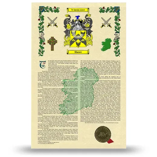 Shawe Armorial History with Coat of Arms